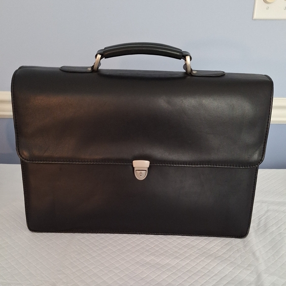 Wilson leather black atache brief case. - Picture 1 of 8
